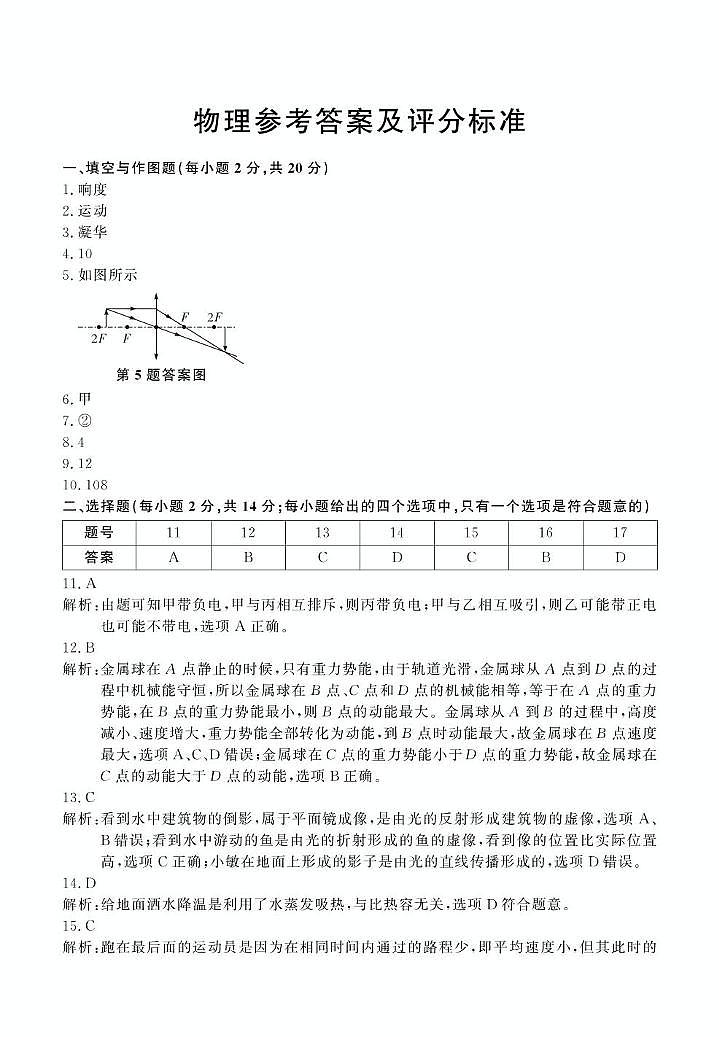 物理答案第1页