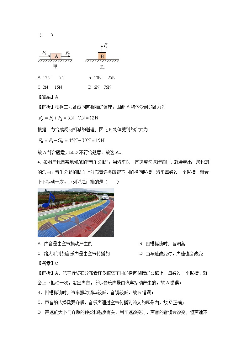 物理：2025年山东省青岛市莱西市中考一模试题（解析版）第2页