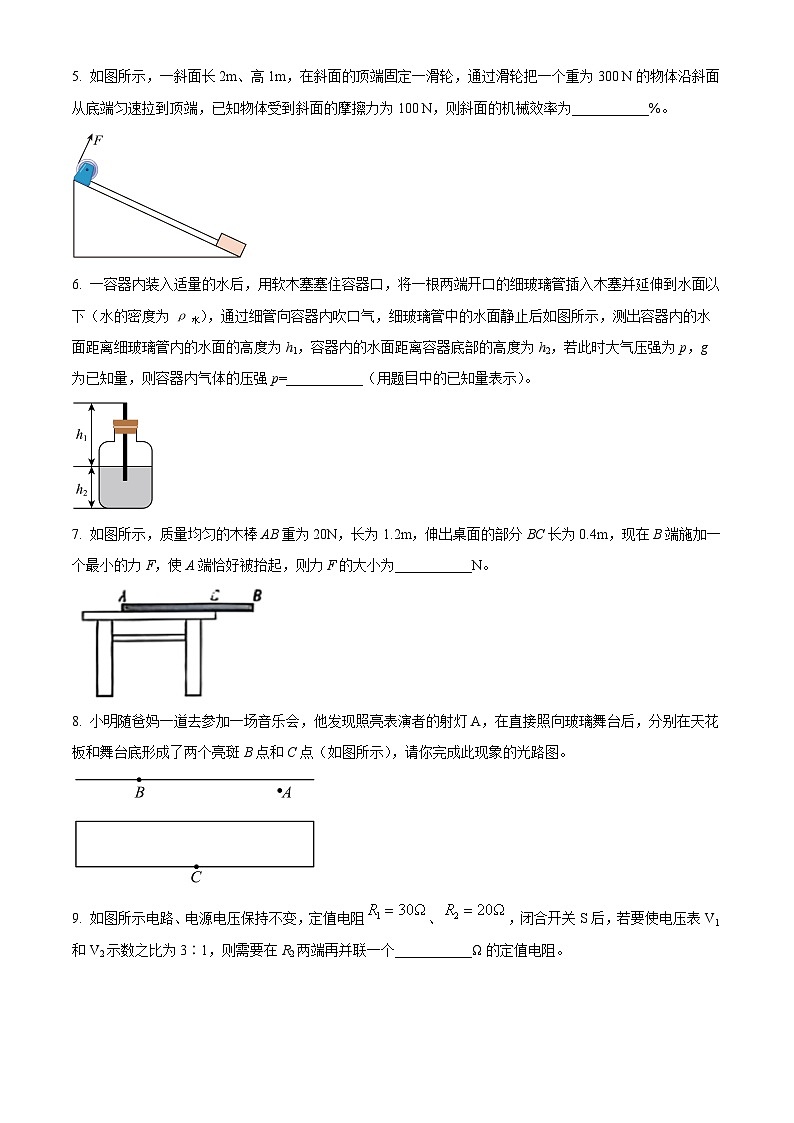 2025年安徽省肥东县部分学校中考模拟考试物理试题（中考模拟）第2页