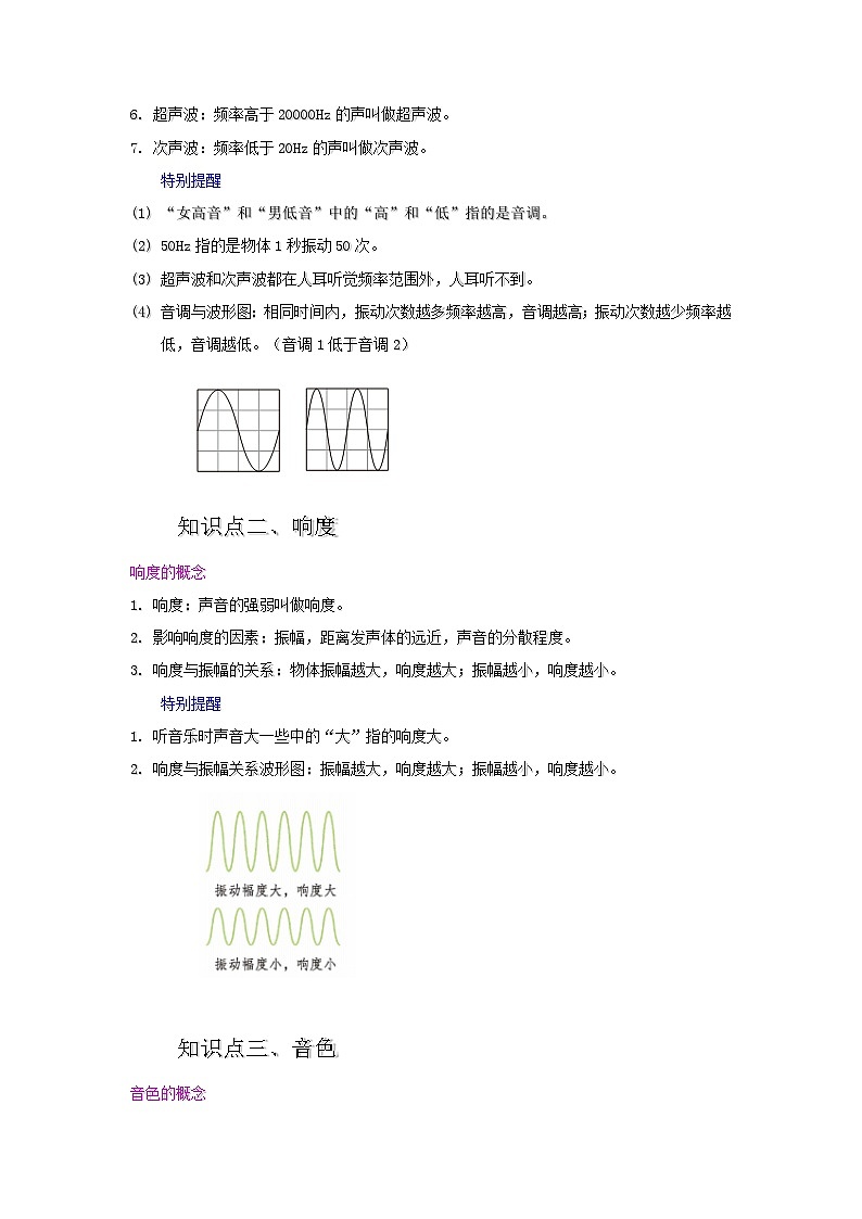 3.2 声音的特性（含答案解析）第2页