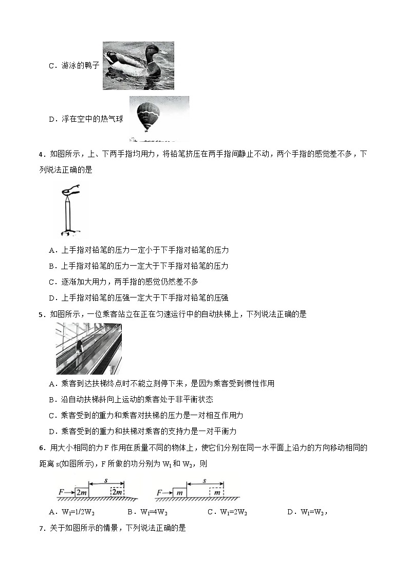 贵州省遵义市红花岗区2024-2025学年八年级下学期4月期中物理试题第2页