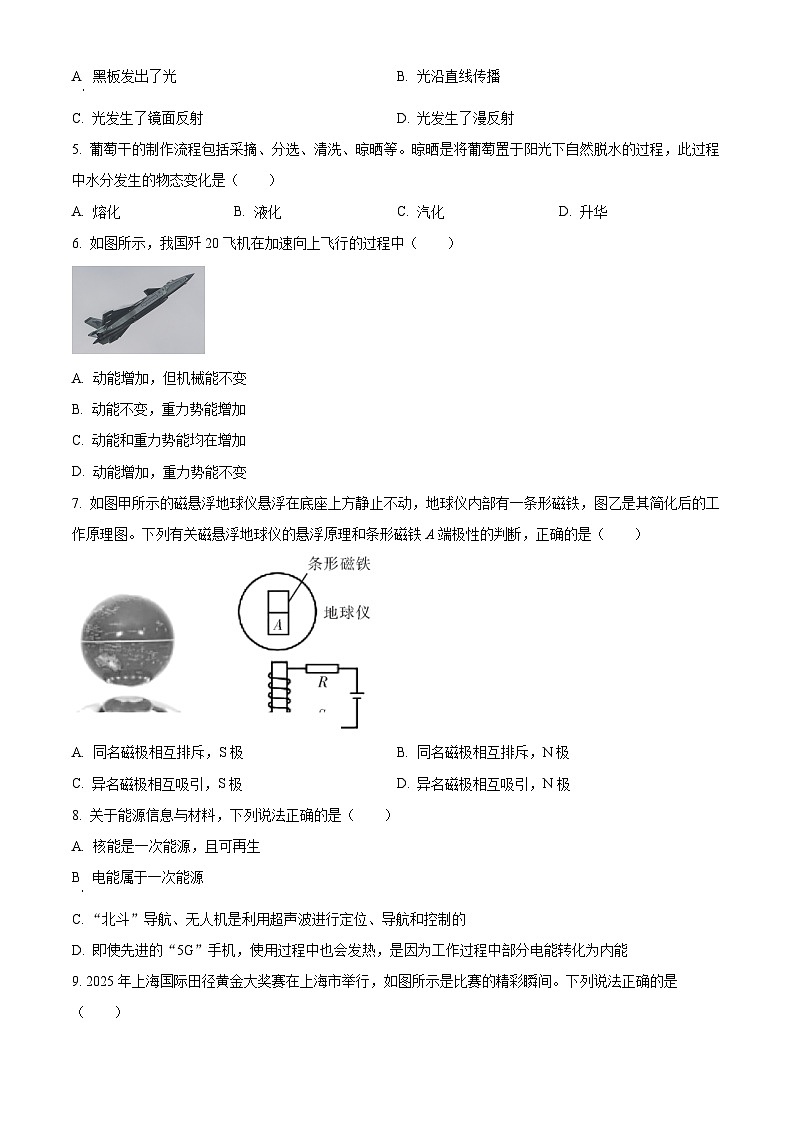 2025年湖南省郴州市中考二模物理试题（中考模拟）第2页