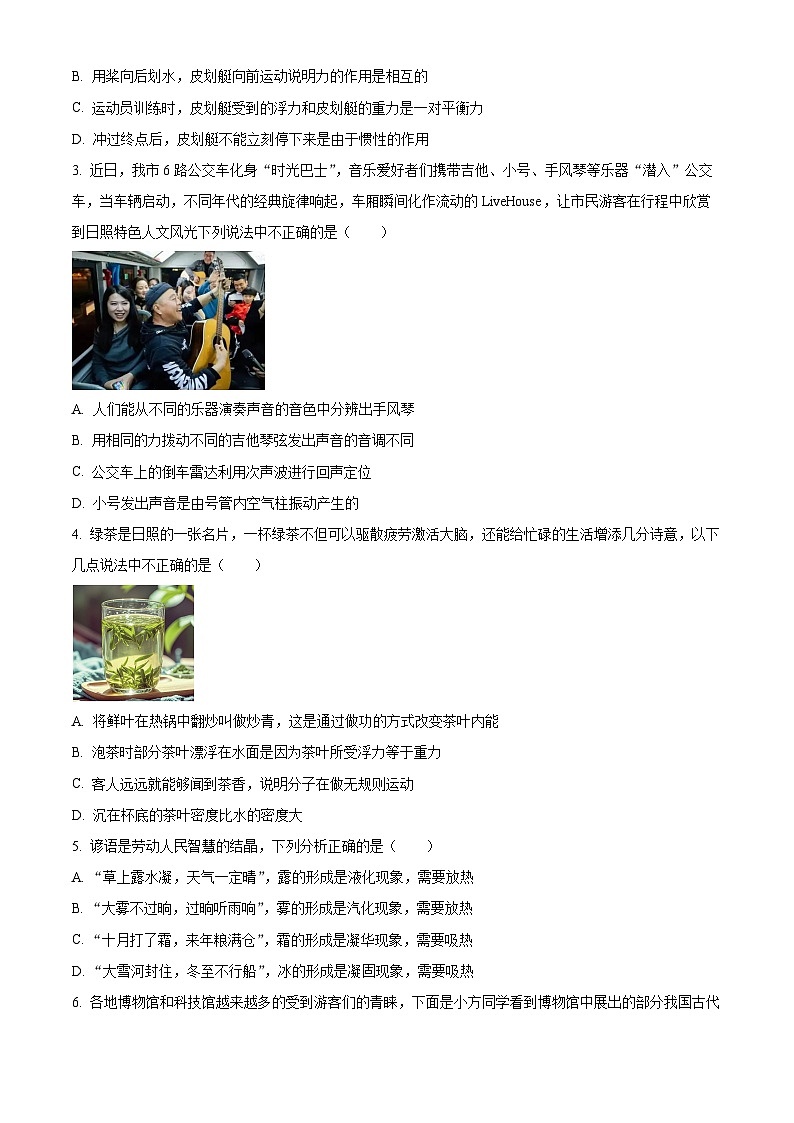 2025年山东省日照市中考二模物理试题（中考模拟）第2页