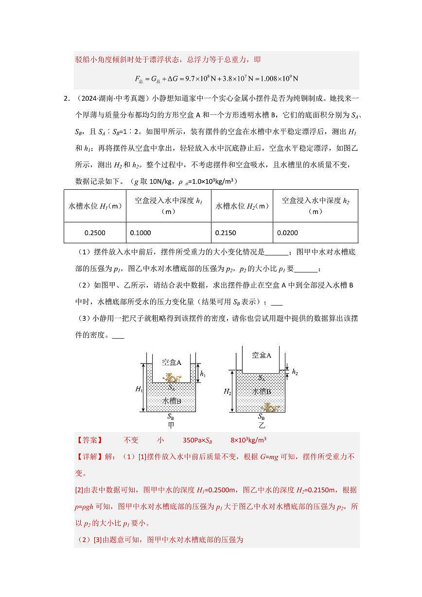 备战中考物理--挑战23 综合能力题(初中物理综合58题)(教师版)第3页