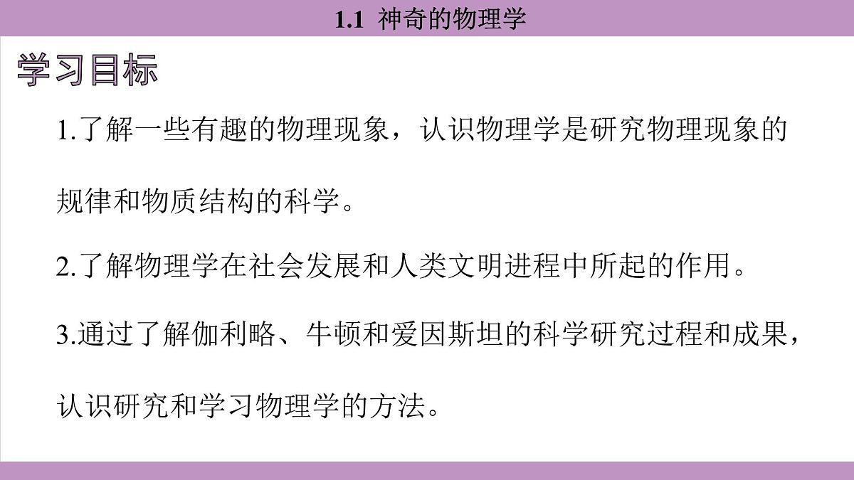 沪粤版（2024）八年级物理上册 1.1 神奇的物理学 （课件）第3页
