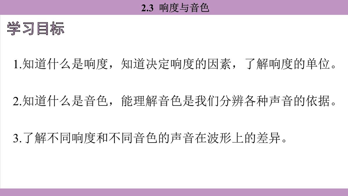 沪粤版（2024）八年级物理上册 2.3 响度与音色（课件）第4页
