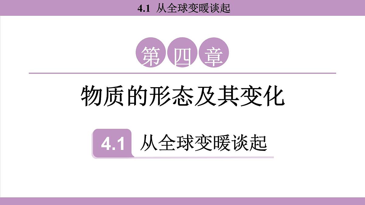 沪粤版（2024）八年级物理上册 4.1 从全球变暖谈起（课件）第1页