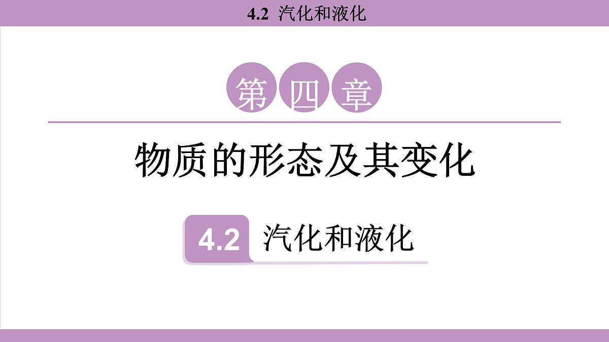 沪粤版（2024）八年级物理上册 4.2 汽化和液化（课件）第1页