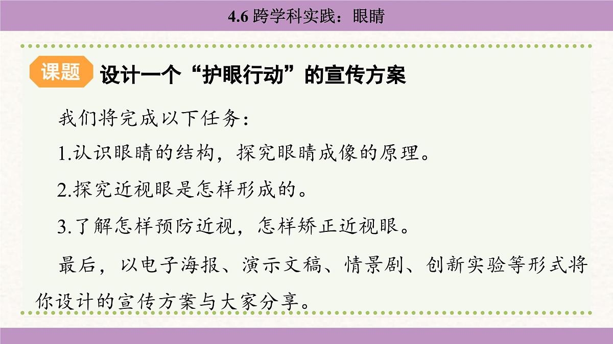 教科版（2024）八年级物理上册 4.6 跨学科实践：眼睛（课件）第6页