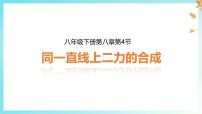 初中物理人教版(2024)八年级下册(2024)同一直线上二力的合成课文配套课件ppt