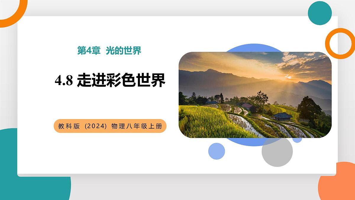 4.8 走进彩色世界(教学课件）——初中物理教科版（2024）八年级上册第1页
