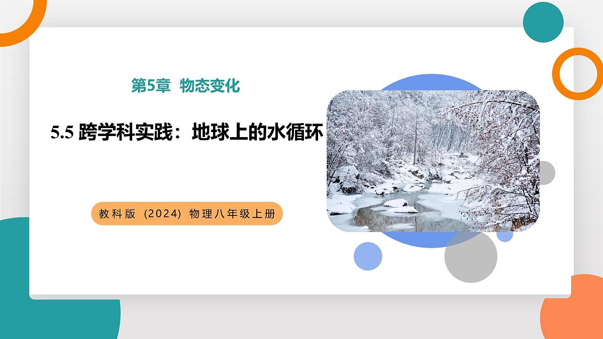 5.5 跨学科实践：地球上的水循环(教学课件）——初中物理教科版（2024）八年级上册第1页