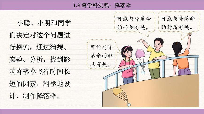 教科版（2024）八年级物理上册 1.3 跨学科实践：降落伞（课件）第8页