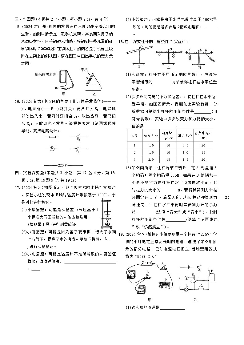 2025年河南省平顶山市鲁山县五所学校中考三模物理试题（中考模拟）第3页
