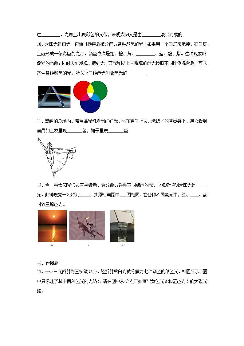 2.1光的色彩暑假预习练 苏科版物理八年级上册第3页