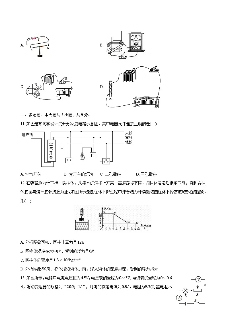 2025年天津市红桥区中考物理一模试卷第3页