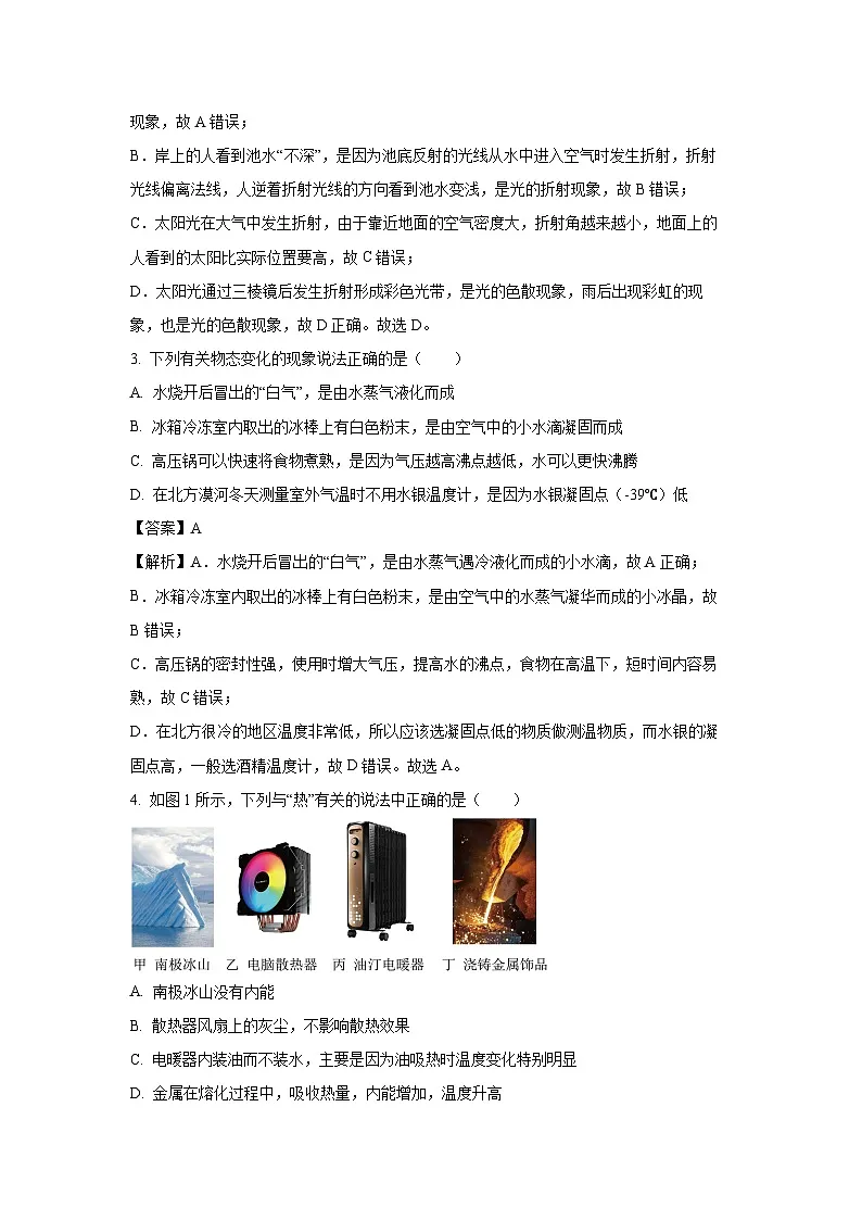 2025年山东省威海市文登区中考二模物理试卷（解析版）第2页