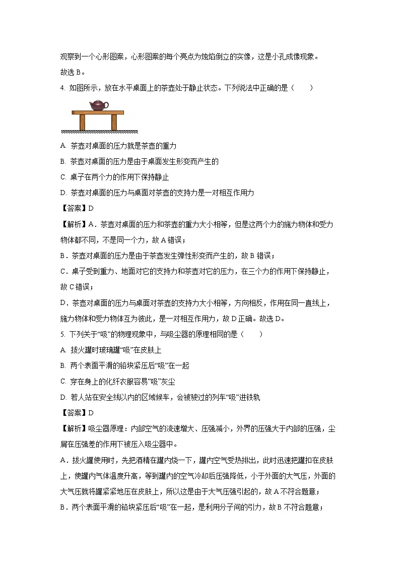2025年江苏省扬州市仪征市中考一模物理试卷（解析版）第2页