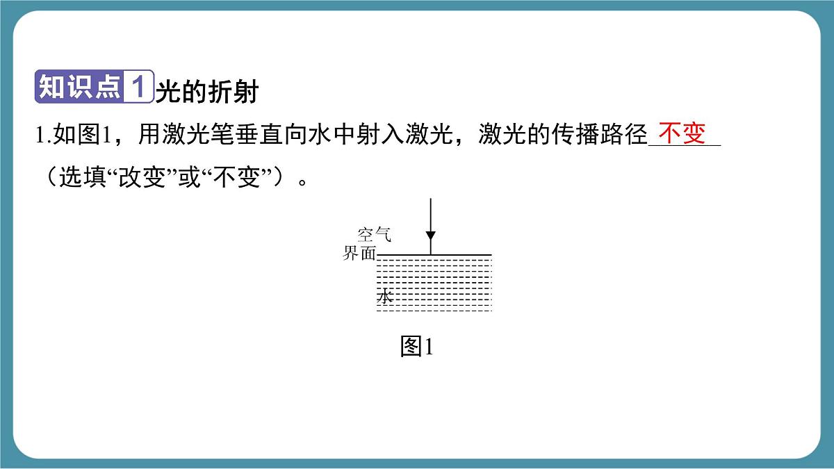 人教版物理（2024）八年级上册 4.4 光的折射 课件第4页