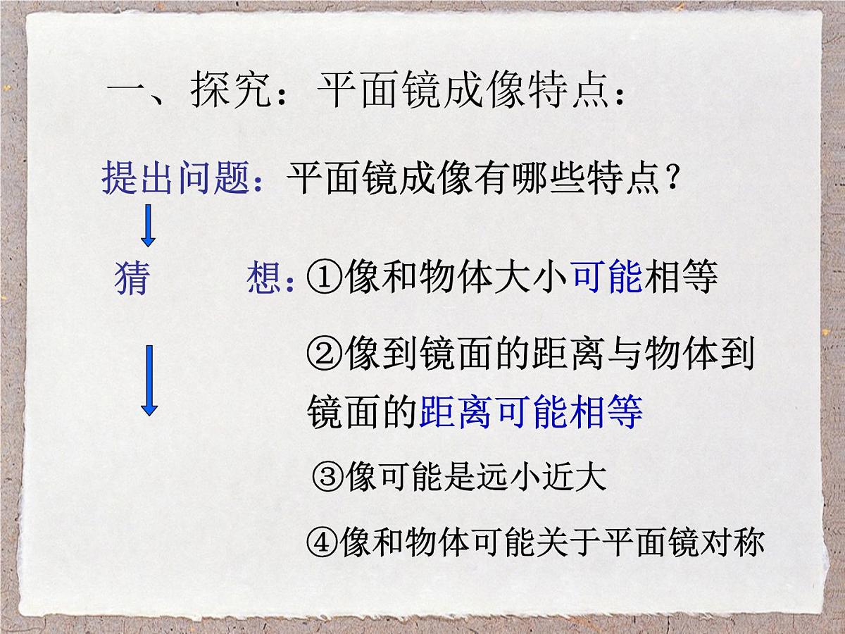 人教版物理（2024）八年级上册 4.3 平面镜成像 课件第6页