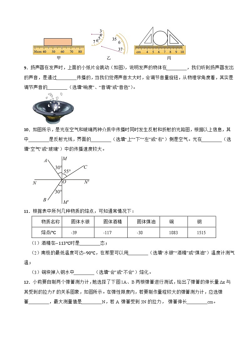 广东省茂名市高州市高州市第一中学属实验中学2024-2025学年八年级下学期开学学情练习物理试题第3页