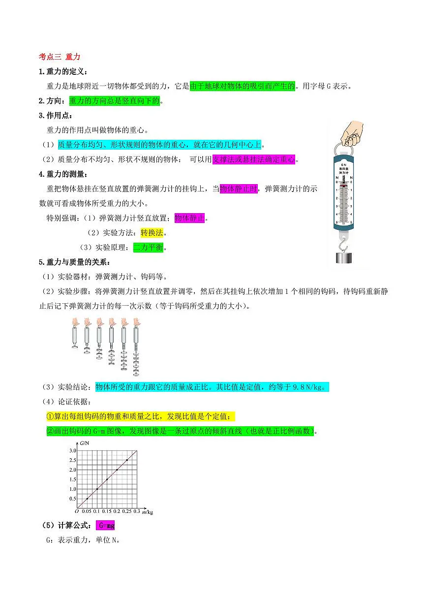 第01讲 力(复习篇)(解析版)第3页