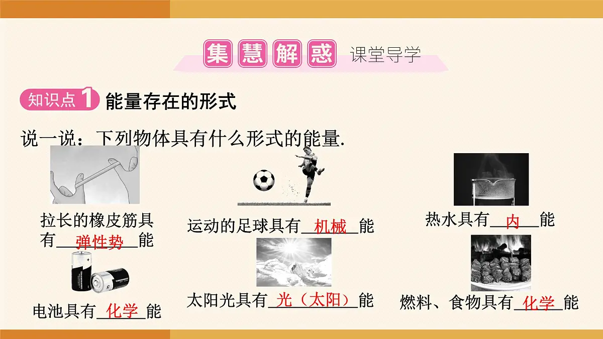 2025-2026学年度人教版物理九年级全一册14.1 能量的转化与守恒 课件第3页