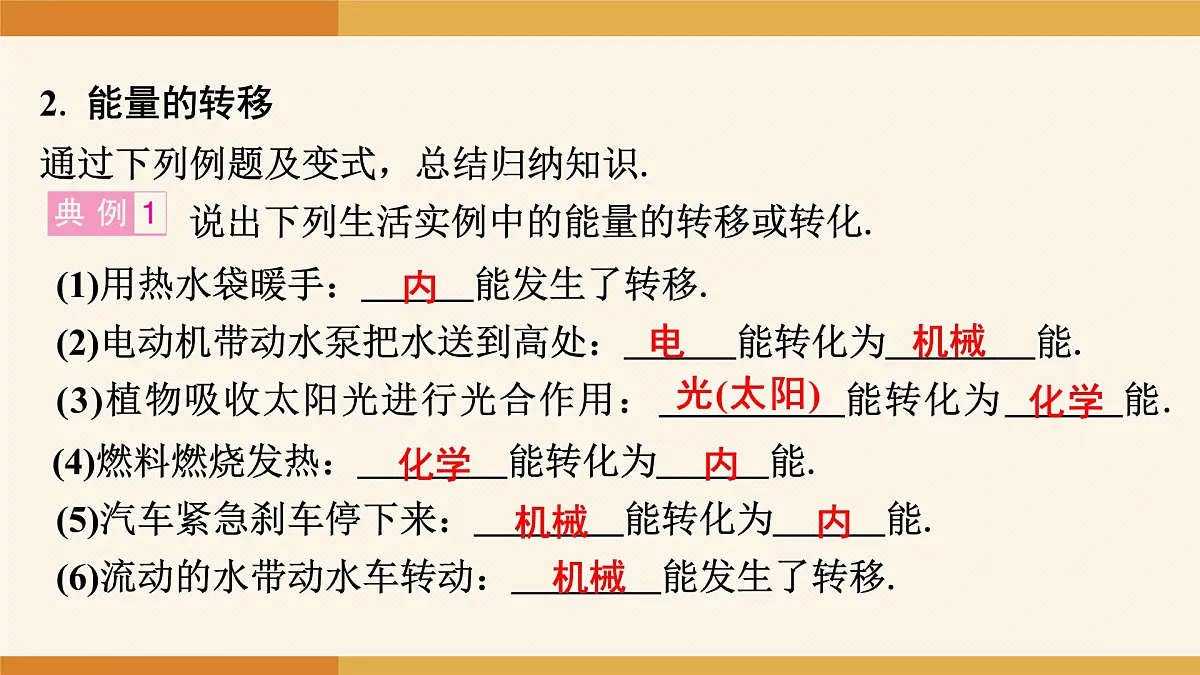 2025-2026学年度人教版物理九年级全一册14.1 能量的转化与守恒 课件第6页