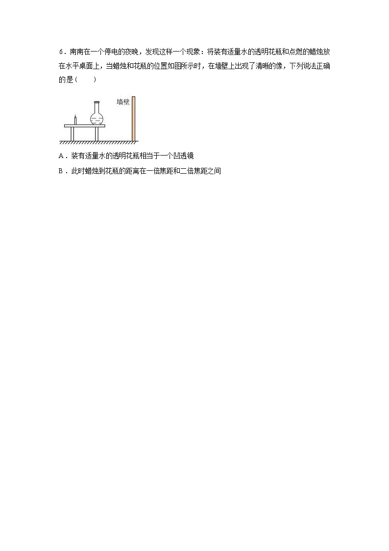 重庆市南岸区2024_2025学年八年级上册期末物理试卷[有解析]第3页