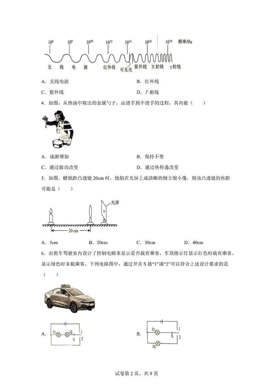 2025届广东省广州市中考物理试卷[附解析]第2页