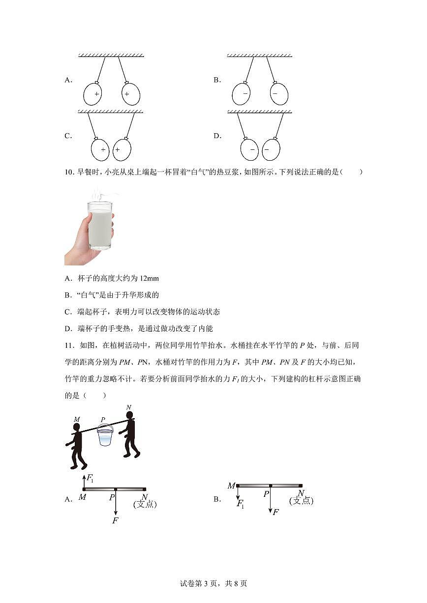 2025届河南省中考物理试卷[附解析]第3页