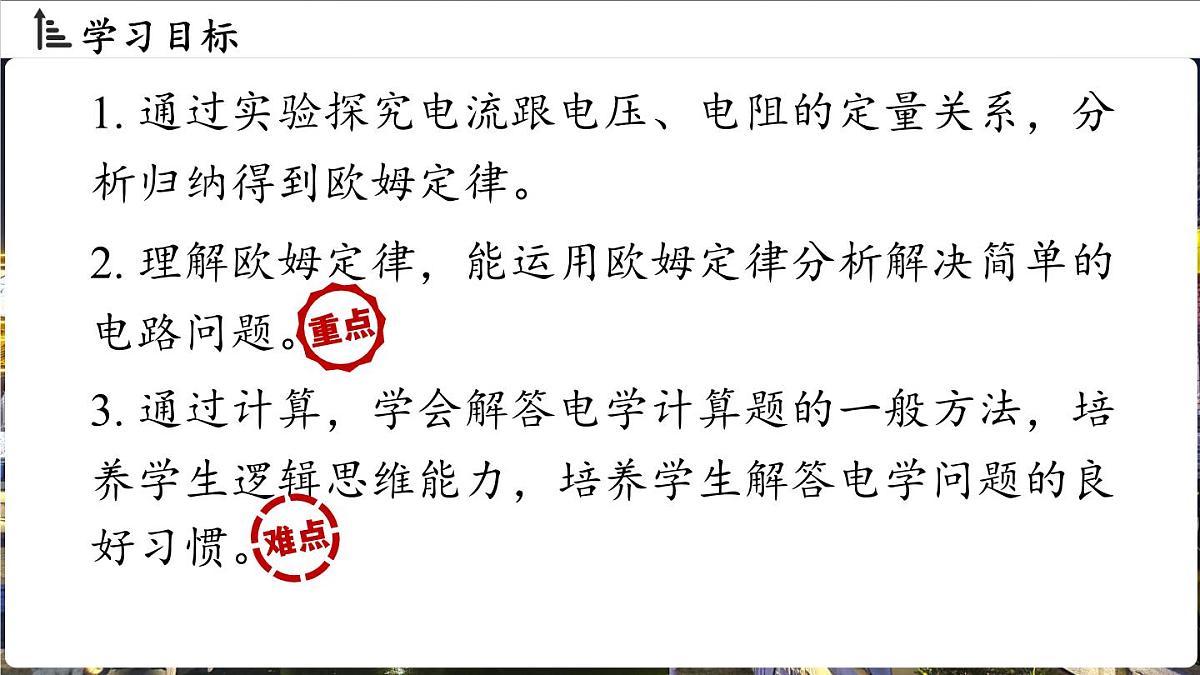 人教版（2024）物理九年级上册 17.2 欧姆定律 （课件）第2页