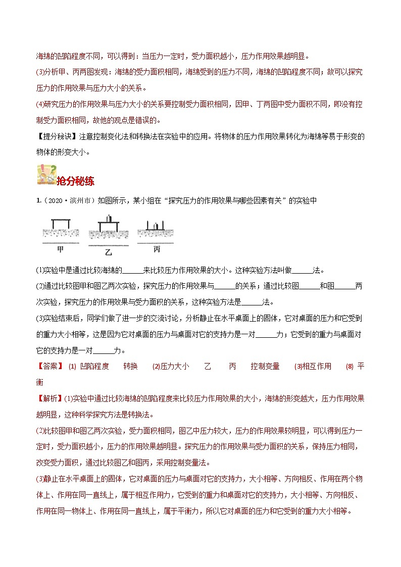 秘籍 13  固体产生的压强（解析版）第3页