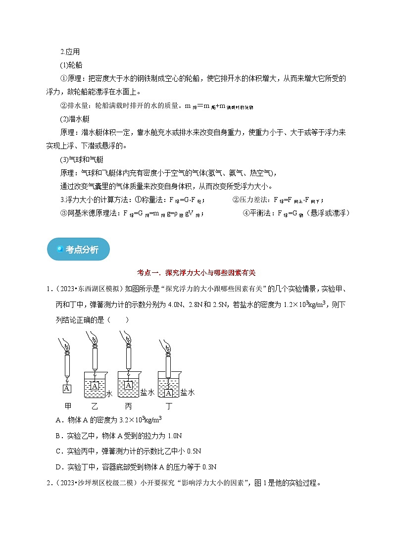 专题10 浮力（原卷版）第3页