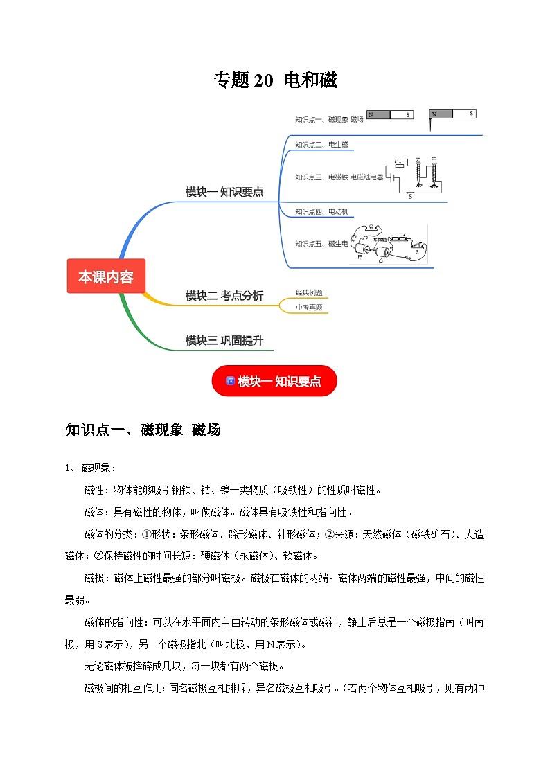 专题20 电和磁（解析版）第1页