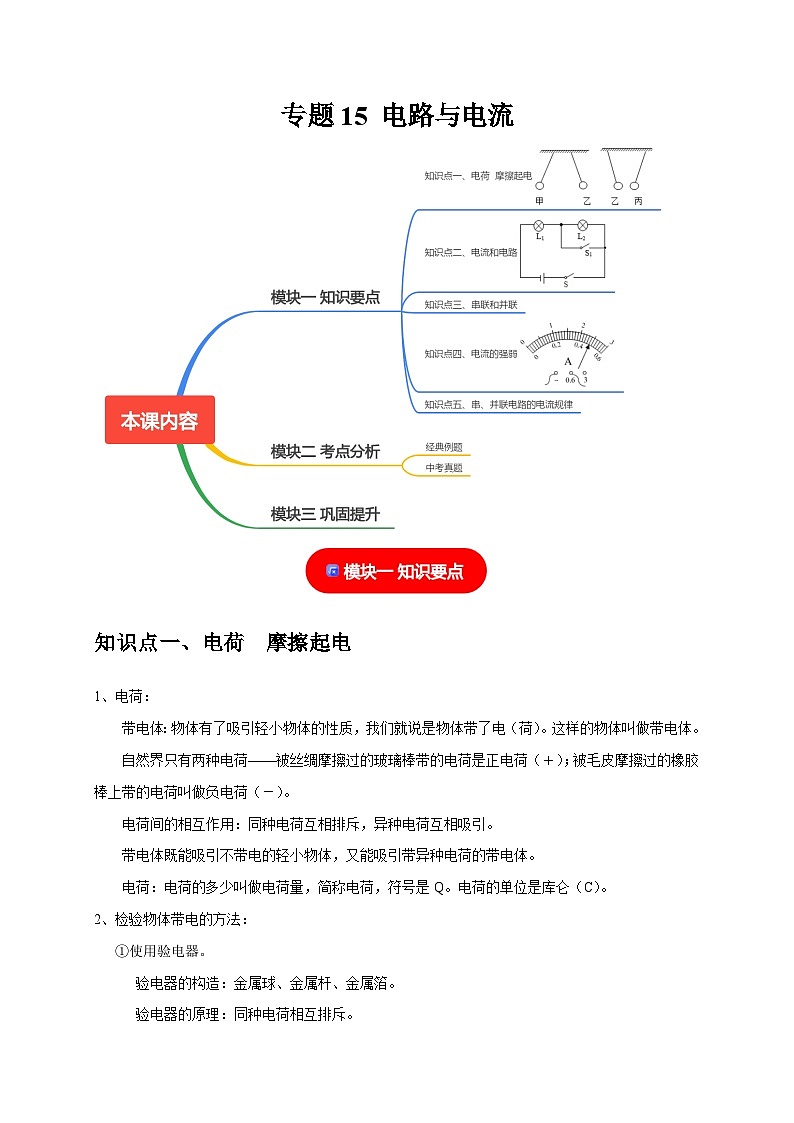 专题15 电流与电流（解析版）第1页