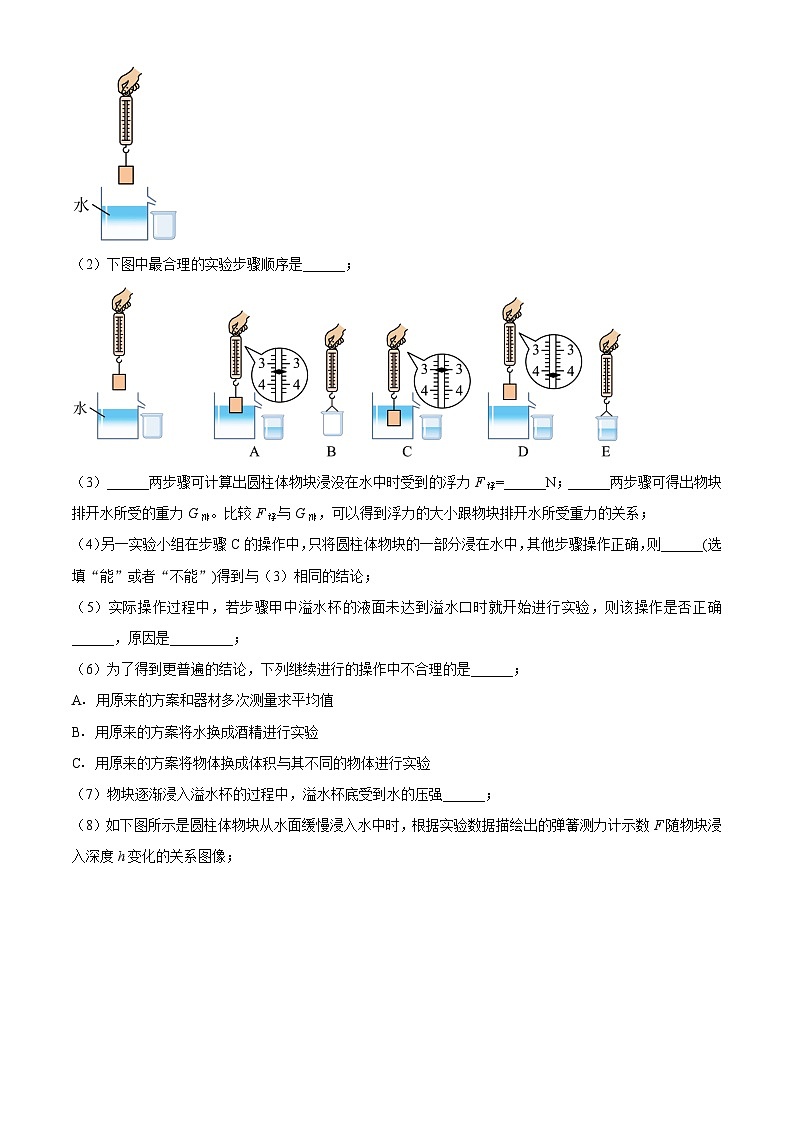 实验九 探究浮力的大小跟排开所受重力的关系（原卷版）第3页