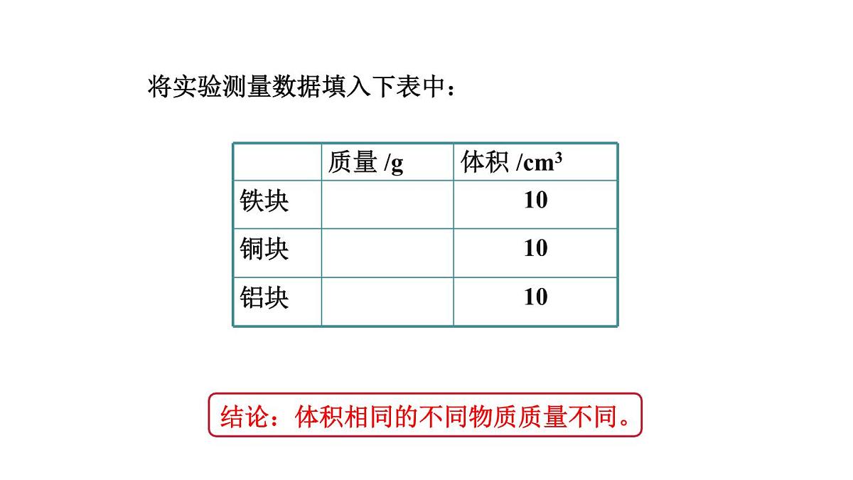2025年秋教科版八年级物理上册 6.2.物质的密度（课件）第7页