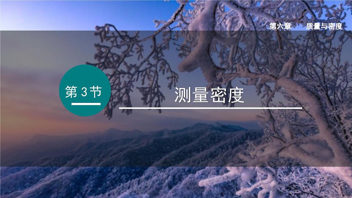 2025年秋教科版八年级物理上册 6.3.测量密度（课件）第1页