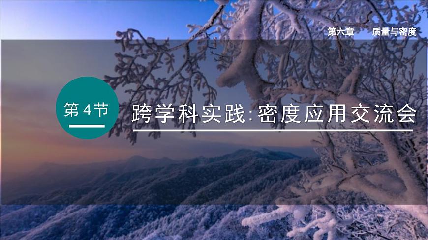 2025年秋教科版八年级物理上册 6.4.跨学科实践：密度应用交流会（课件）第1页