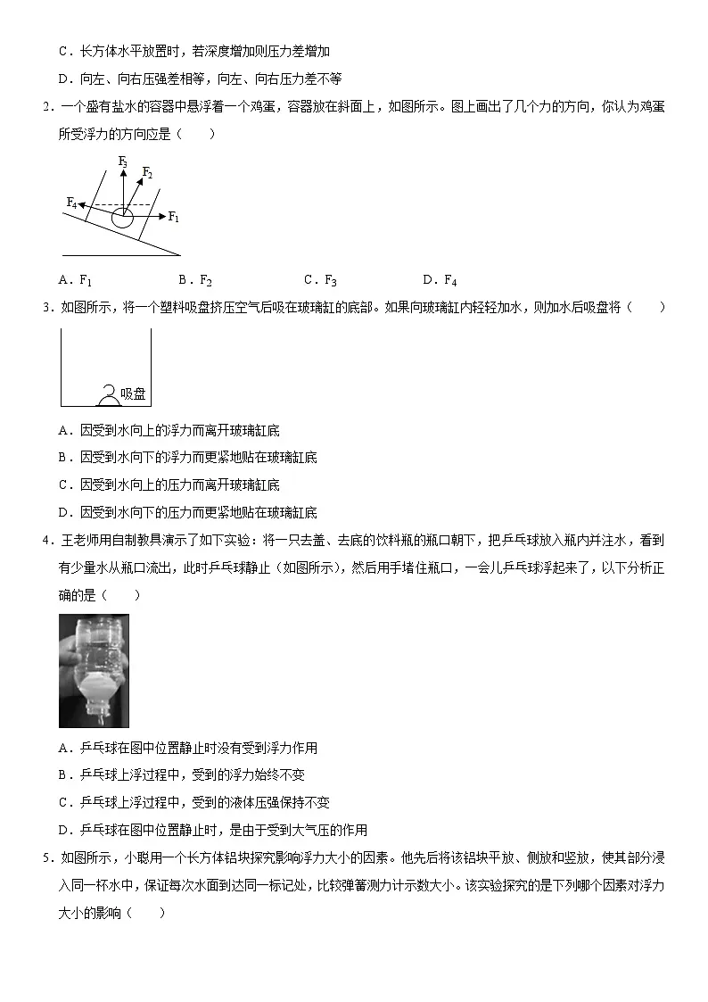 第10章 浮力（高频考点精讲）（原卷版）第2页
