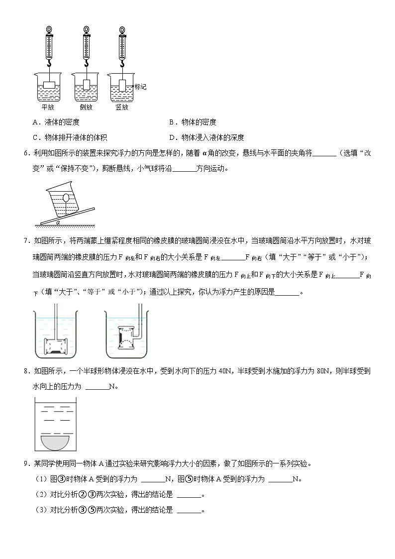 第10章 浮力（高频考点精讲）（原卷版）第3页