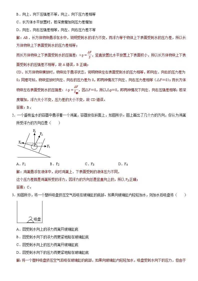 第10章 浮力（高频考点精讲）（解析版）第2页