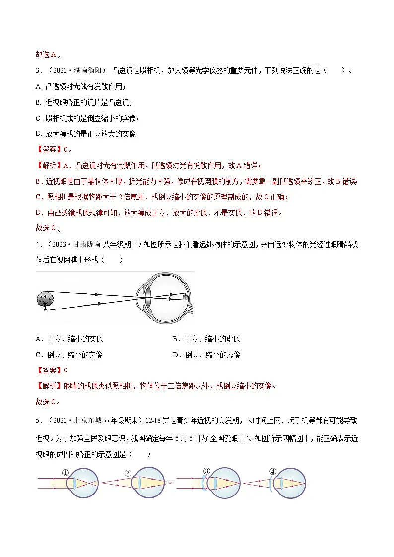 专题03　透镜及其运用【考点巩固】（解析版）第2页
