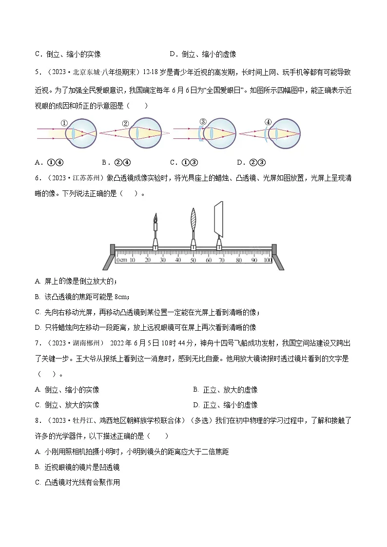 专题03　透镜及其运用【考点巩固】（原卷版）第2页