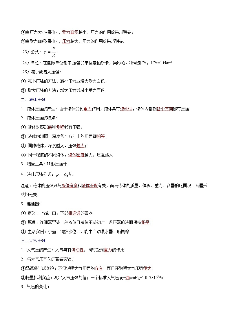 专题09  压强【考点精讲】（解析版）第2页