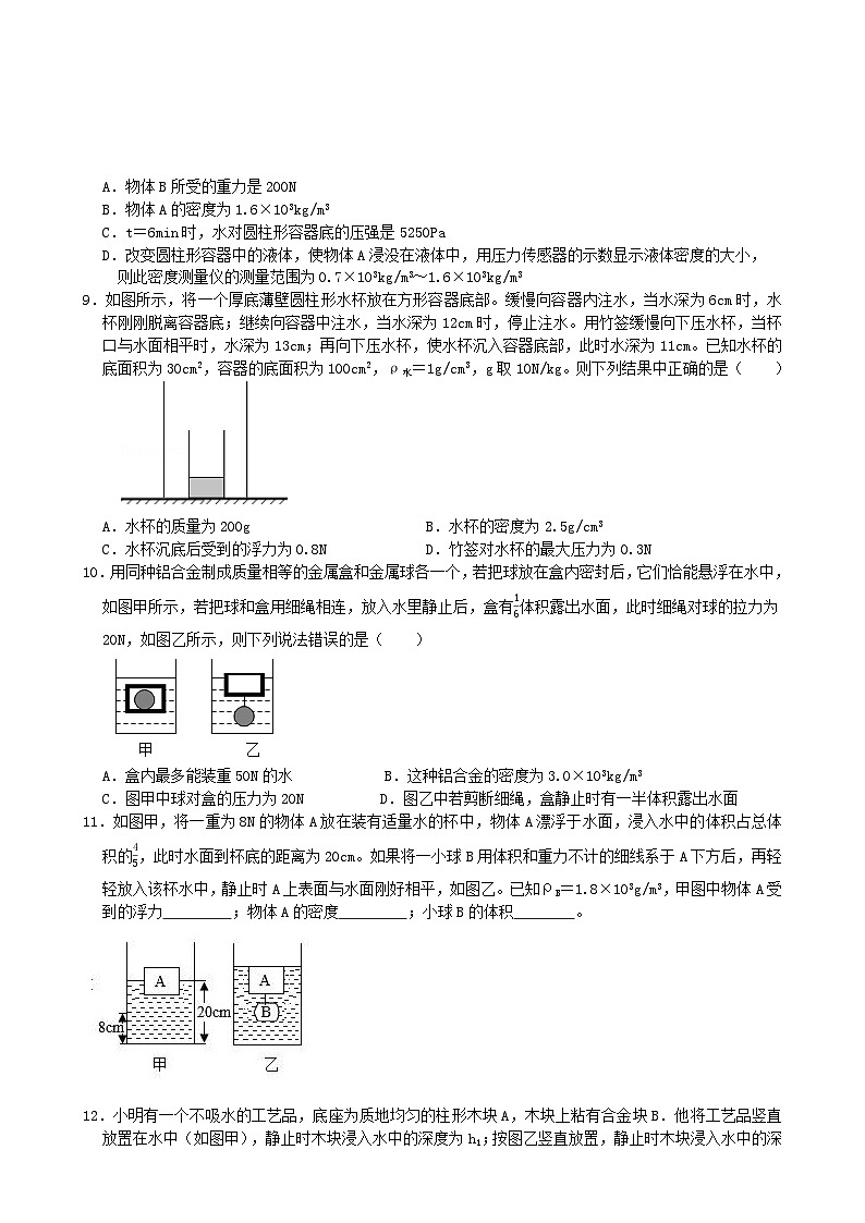 专题练习04浮力计算（原卷版）第3页