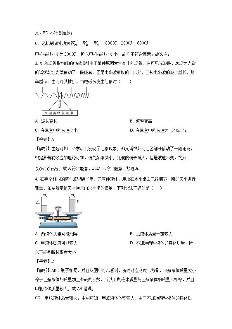 2025年广东省广州市南沙区中考二模[中考模拟]物理试卷（解析版）第3页