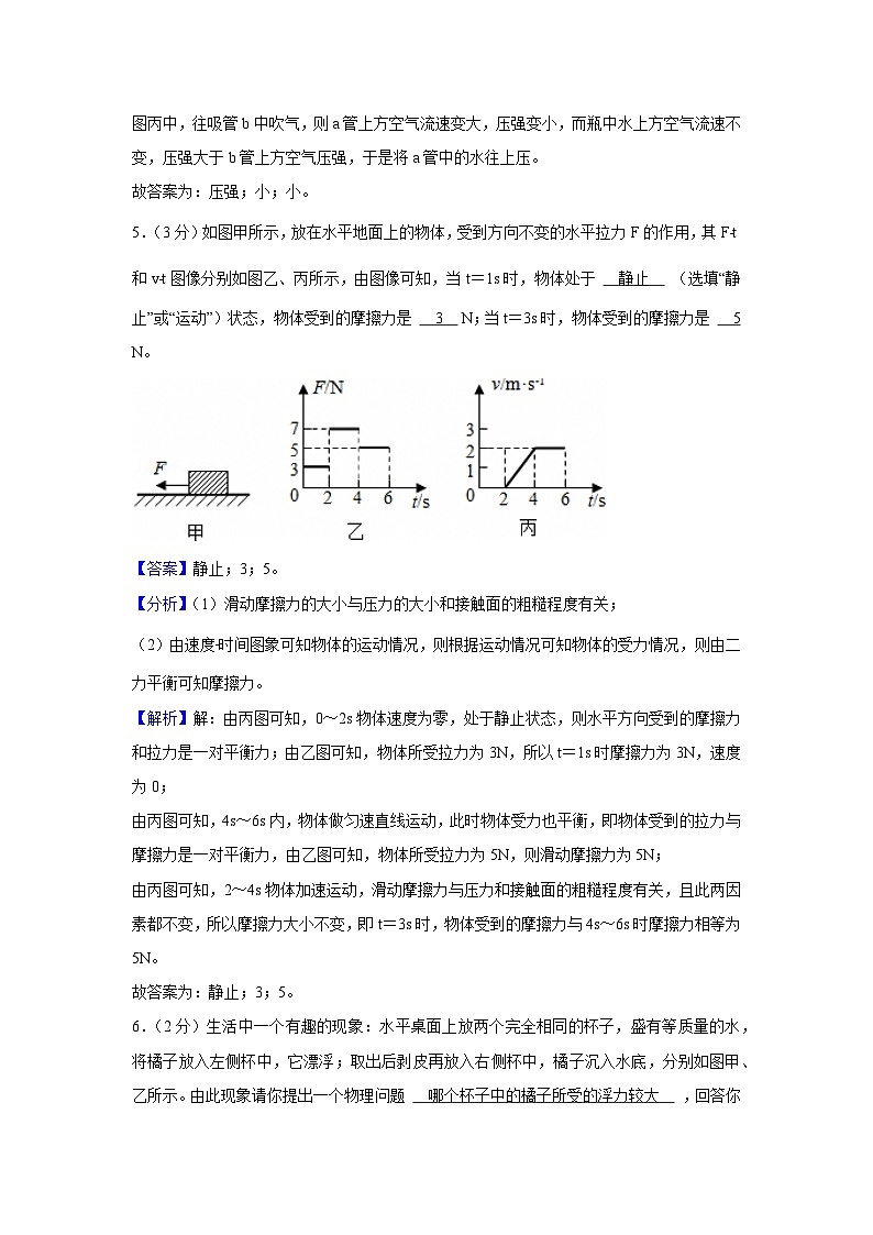 河南省平顶山市2024-2025学年八年级下学期期末物理试卷（解析版）第3页