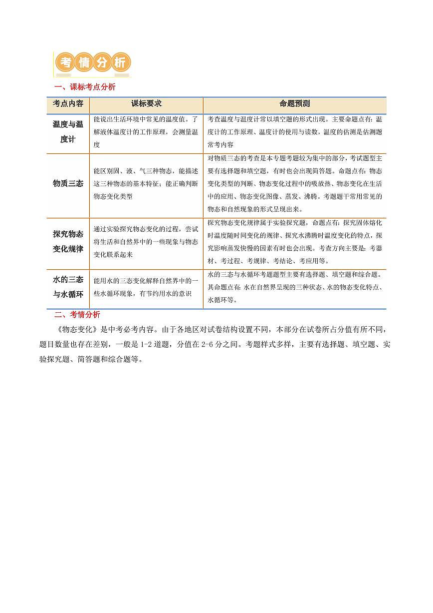 专题04 物态变化（讲义）（解析版）第2页
